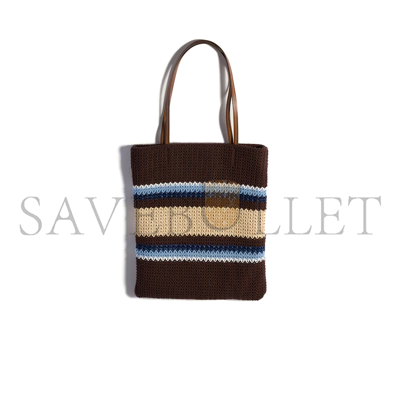 MIU MIU RAFFIA-EFFECT WOVEN TOTE BAG 5BG248 (41*32cm)